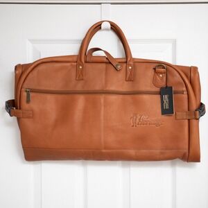 The Heritage Tan Leather Travel Garment Convertible Bag USED ONCE! TAGS REMOVED
